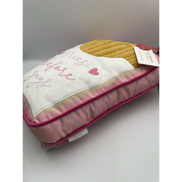 Isaac Mizrahi Fries Before Guys Pillow Cushion Valentines Day -Rare- New w/ Tags - Picture 6 of 10